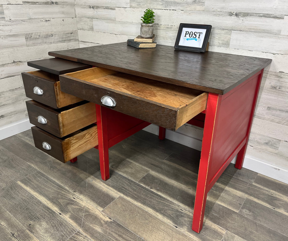 Home Office Desk and Décor Ideas, Rustic Red Door