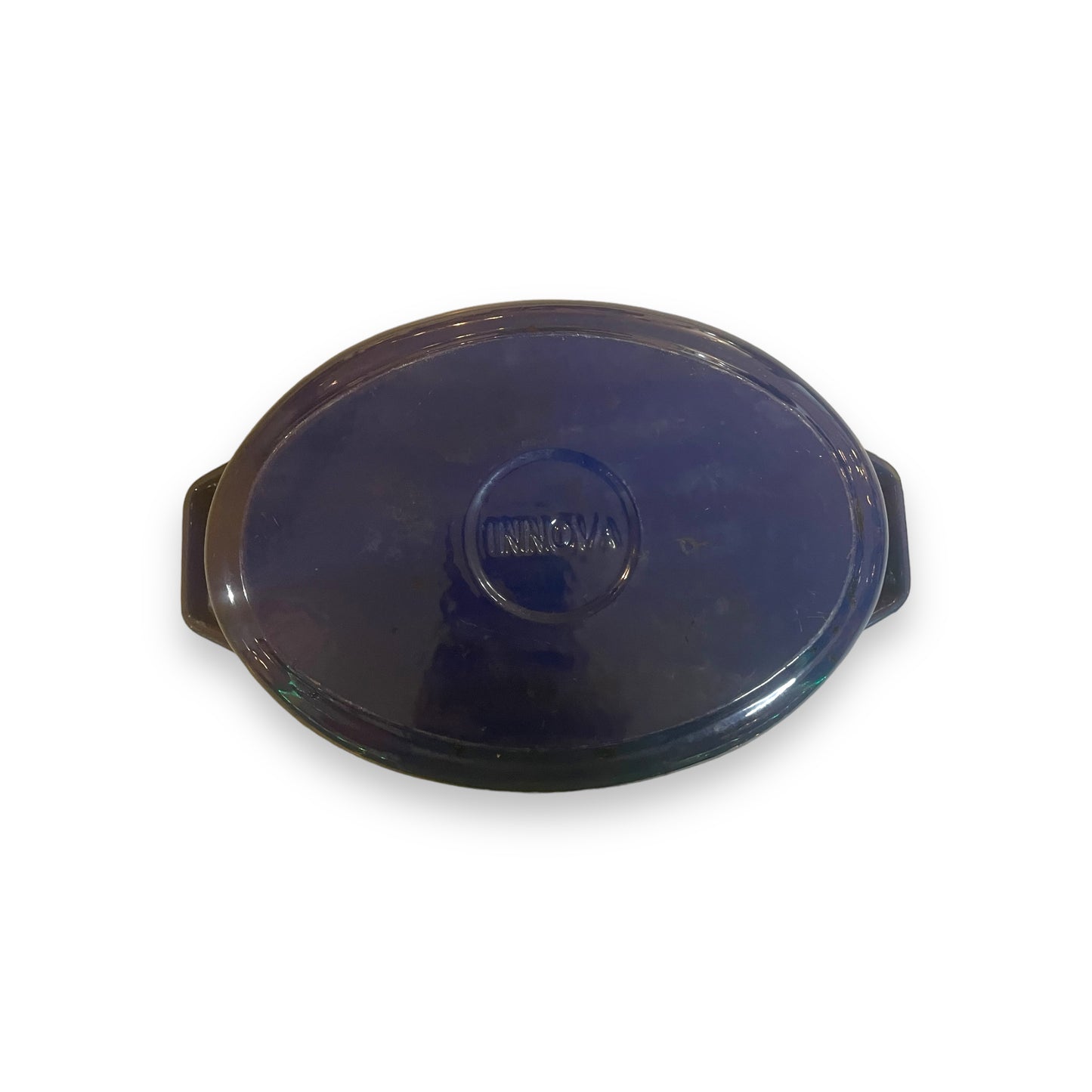 Navy Blue Cast Iron Crock