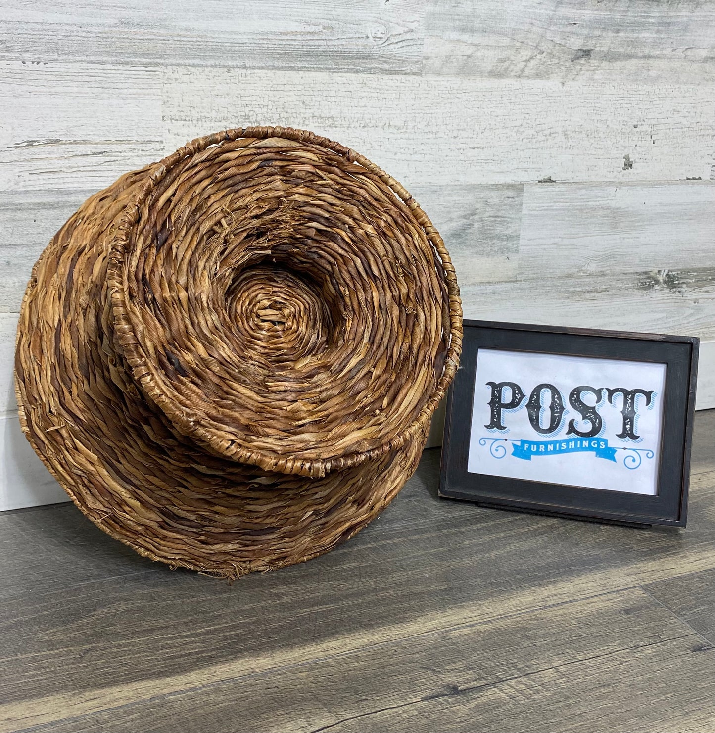 Large Wicker Woven Bowl