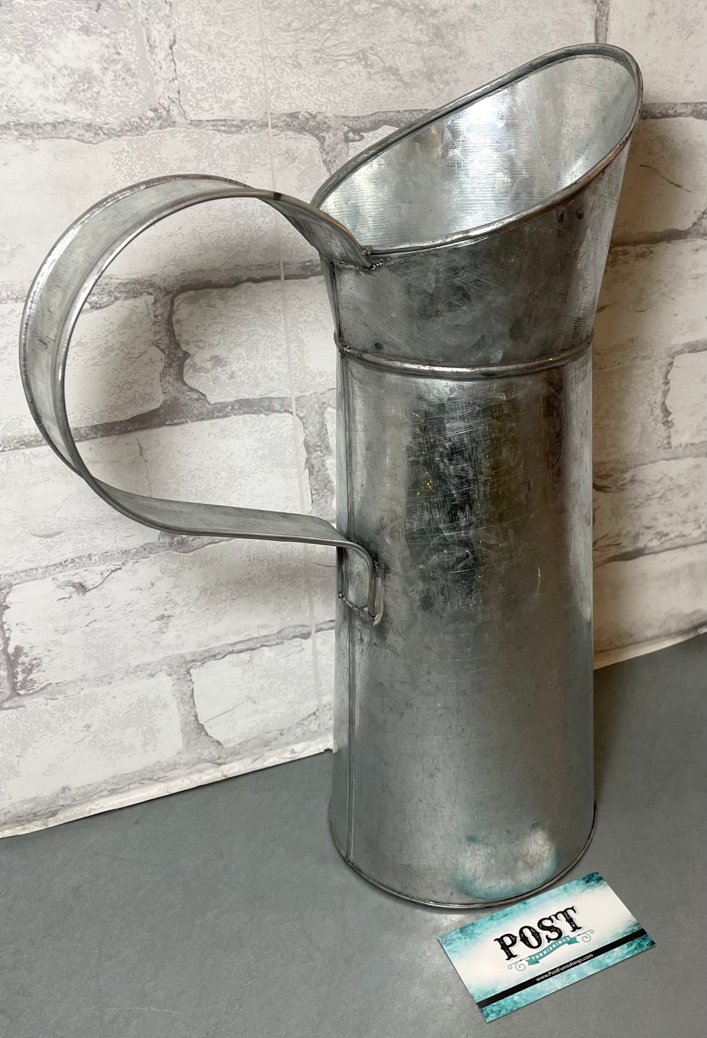 Large Tin Pitcher