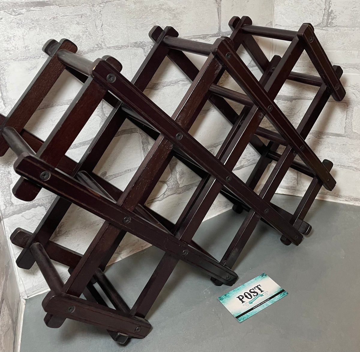 Wooden folding wine rack hot sale