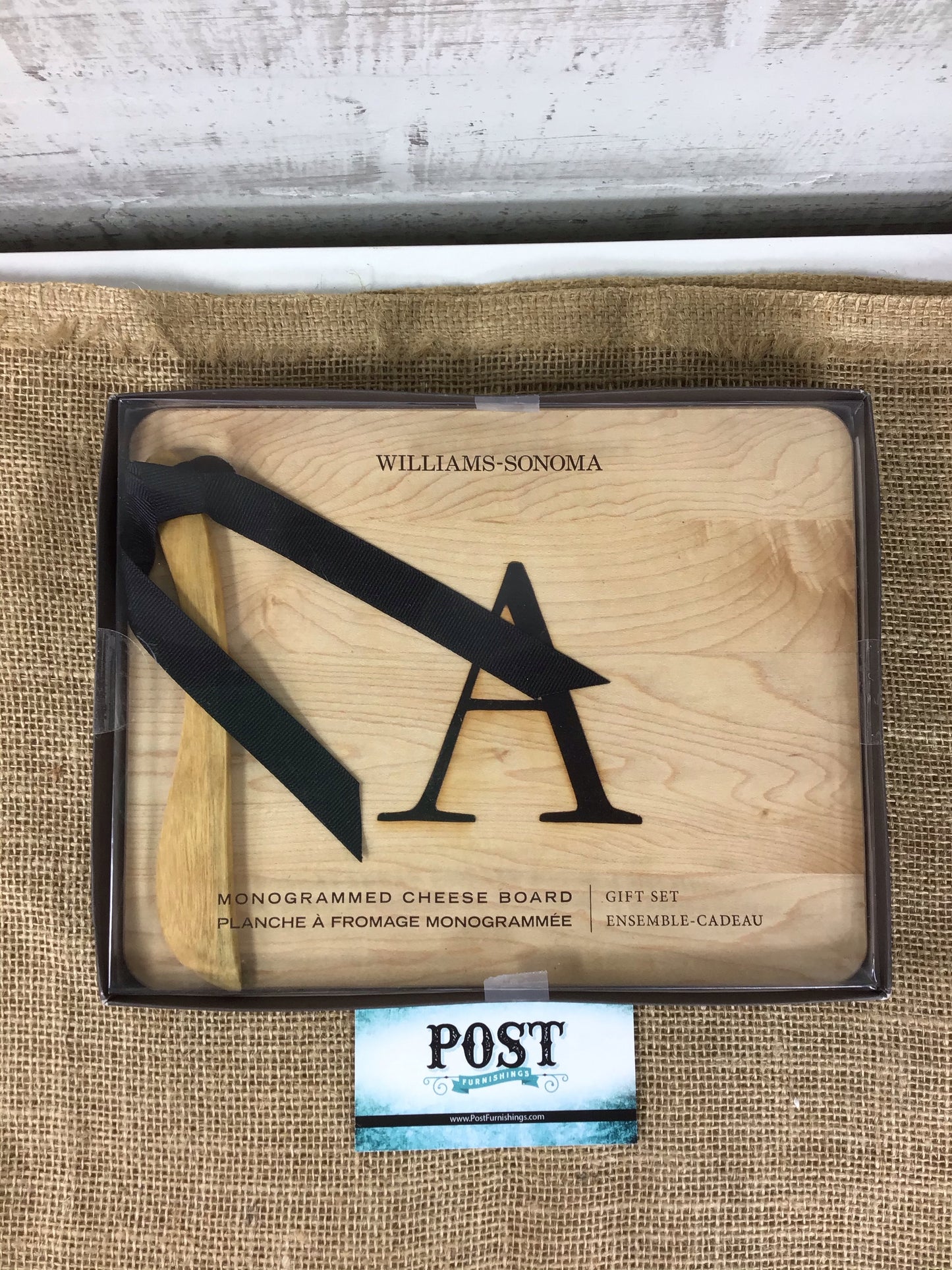 Monogrammed Cheese Board Gift Set