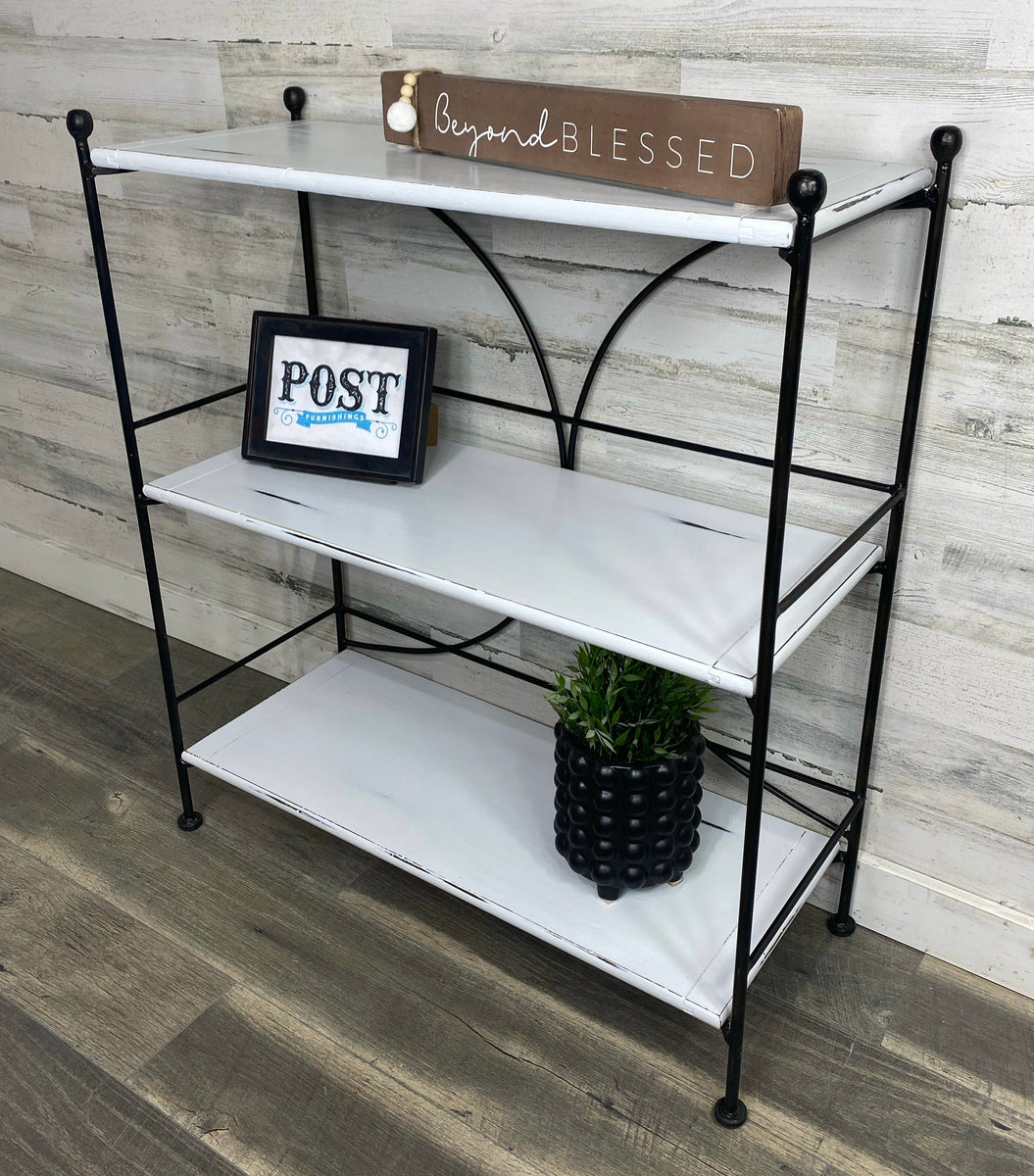 Small Metal & Wood Bookshelf – Post Furnishings