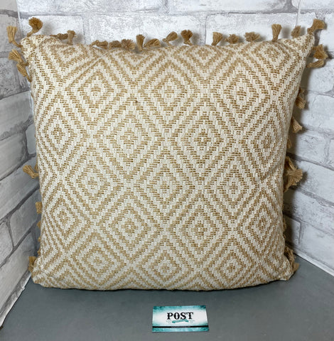 White And Gold Decorative Pillow