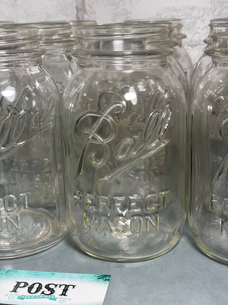 Set of 10 Vintage Pint Ball Perfect Mason Jars – Post Furnishings