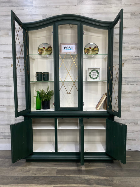 Dark Green Light Up Hutch