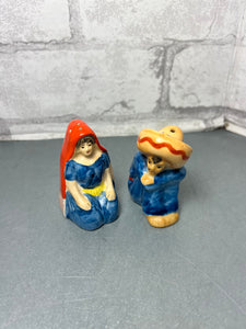 Vintage Mexico Lady and Man Salt And Pepper Shakers