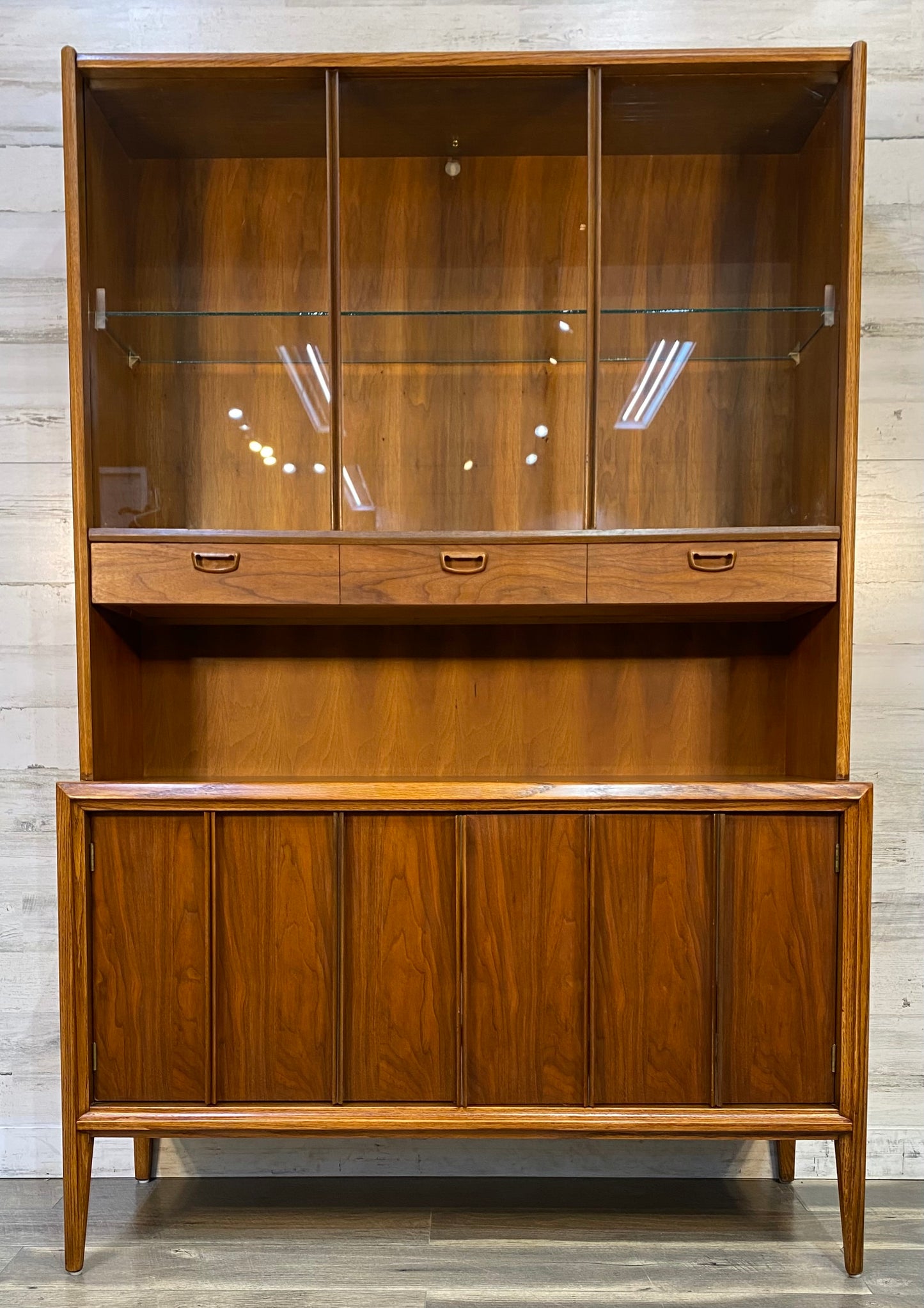 Mid Century Keller Walnut Hutch