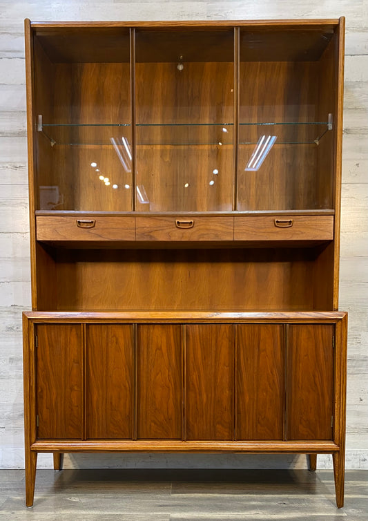 Mid Century Keller Walnut Hutch