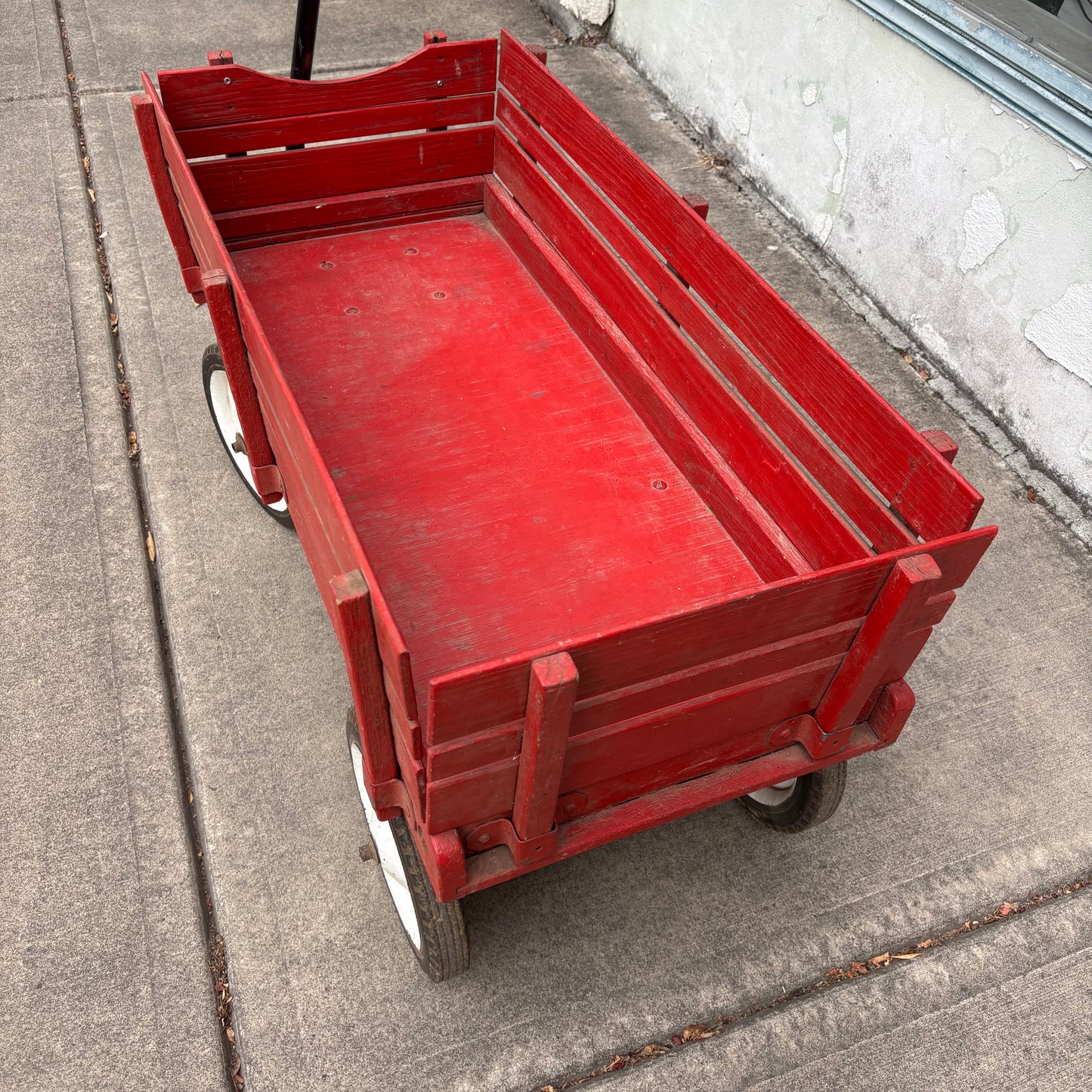 Antique Red Wooden Wagon