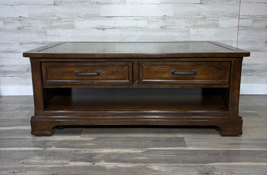 Rustic Coffee Table W/ Storage Drawers