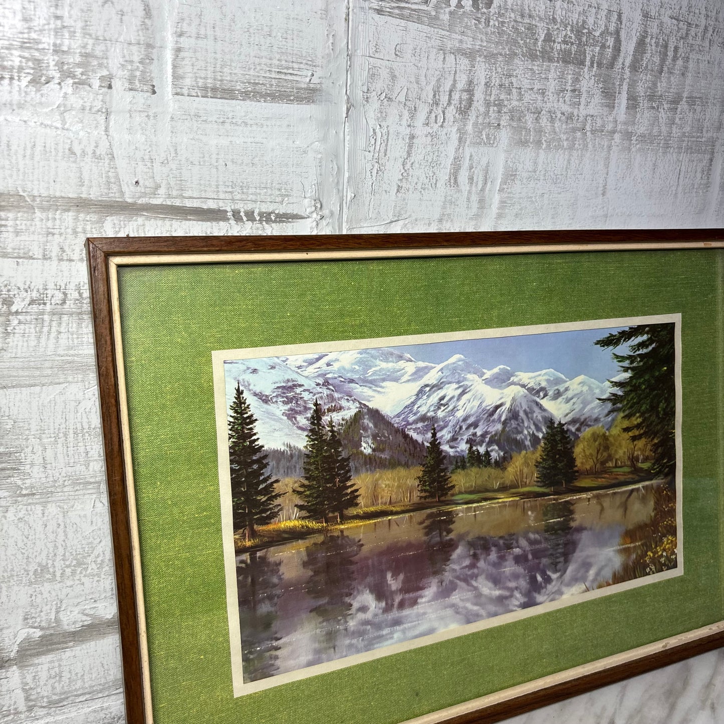 Vintage Mountain Range Matted Print
