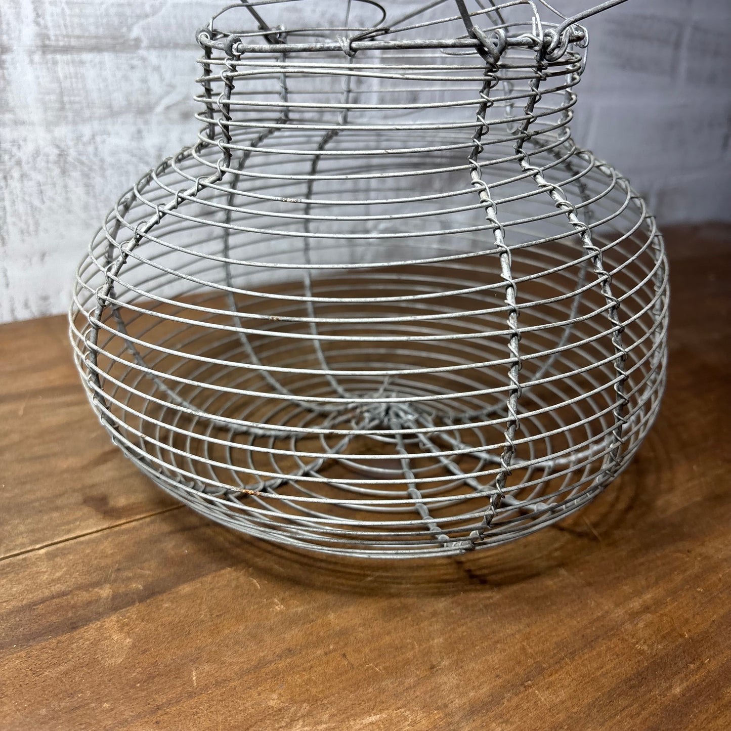 Antique Metal Wire Egg Gathering Basket
