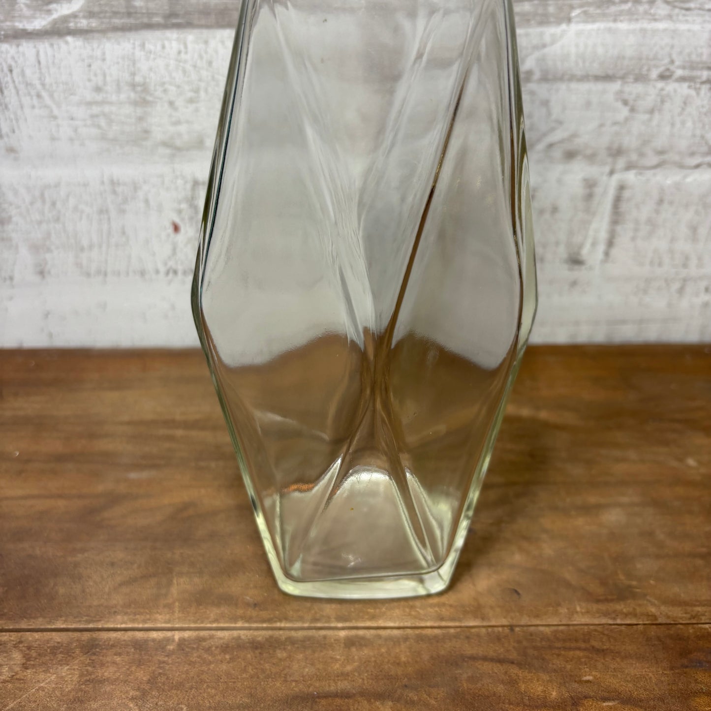 Vintage Diamond Shaped Glass Decanter