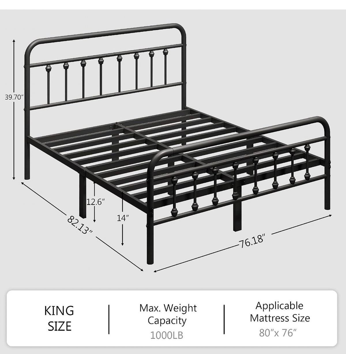 King Bed Frame - New in Box