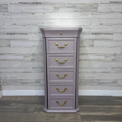 Refinished jewelry cabinet lavender — photo 1