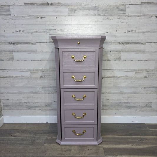 Refinished jewelry cabinet lavender — photo 1