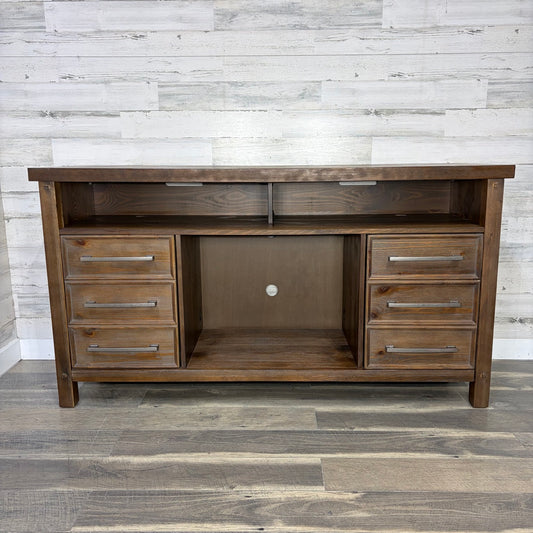Rustic TV stand media console — photo 1