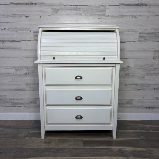 Refinished white roll top desk — photo 1