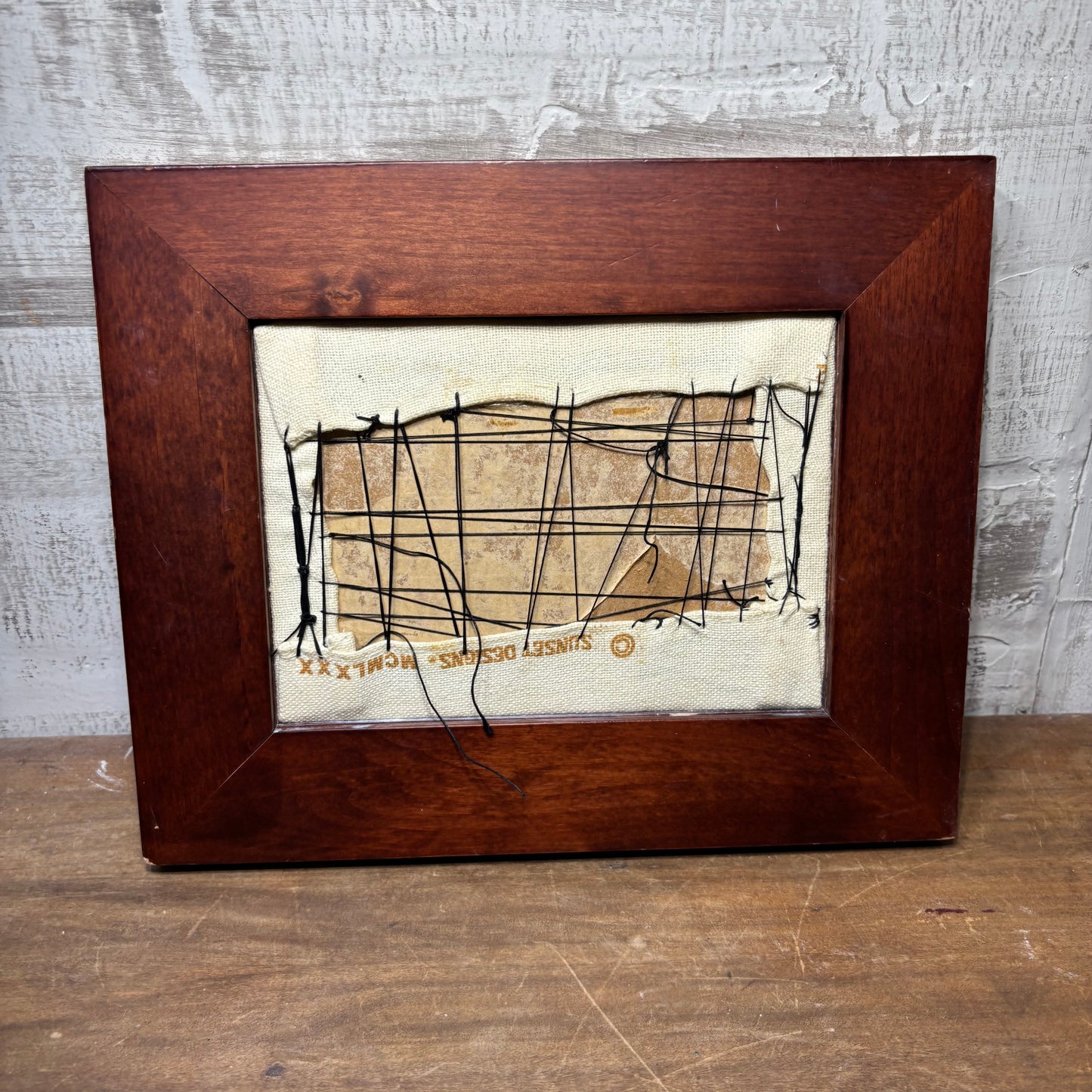 Vintage “Woodside Church” Crewel Framed Embroidery
