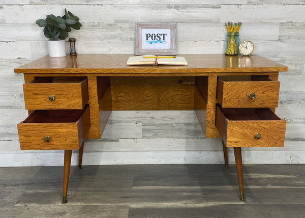 Mid Century Wood Desk