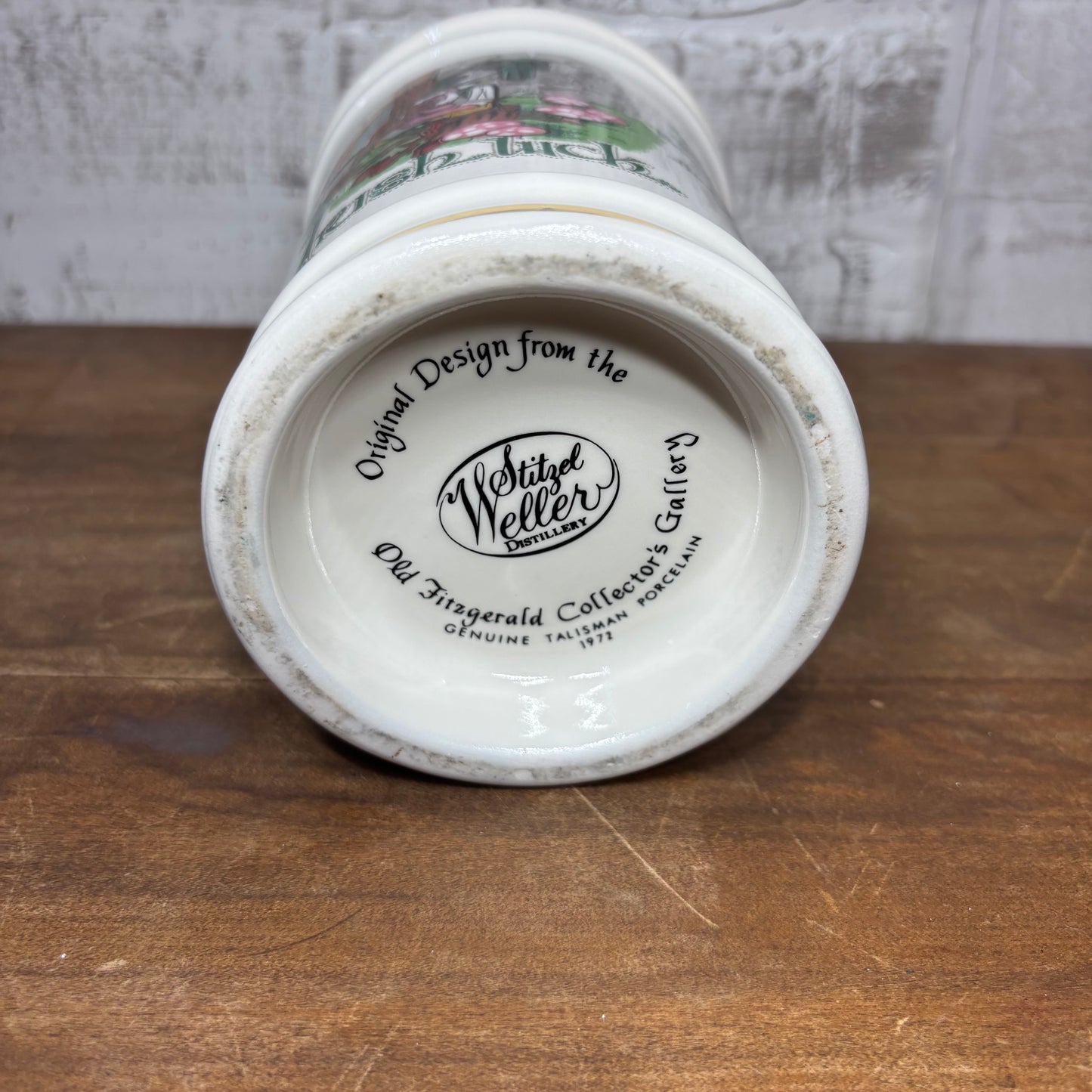 Vintage 1972 Old Fitzgerald Irish Luck Ceramic Decanter