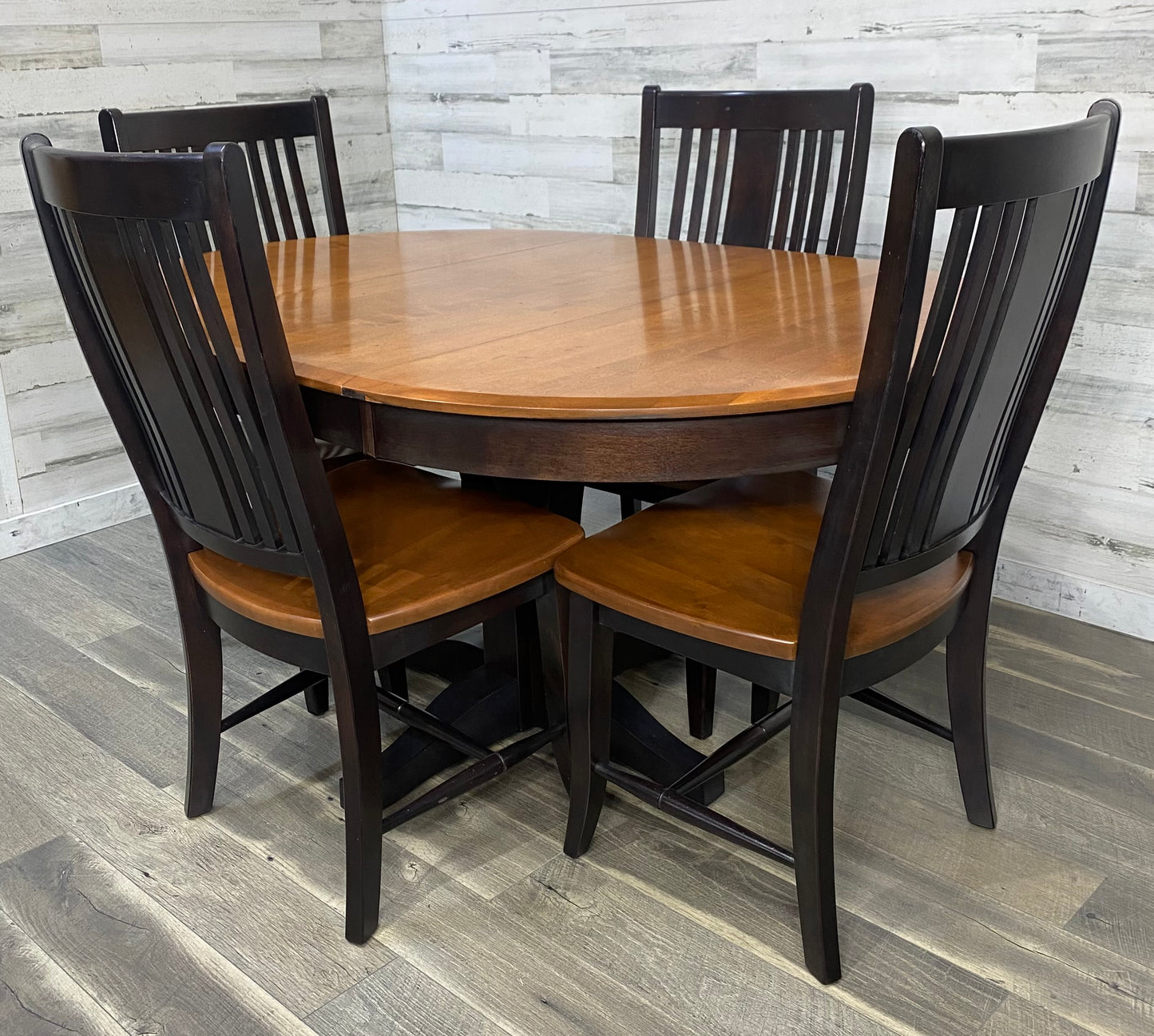 Black Dining Table & 4 Chairs Set