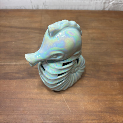 Blue Iridescent Seahorse Ceramic Potpourri Holder