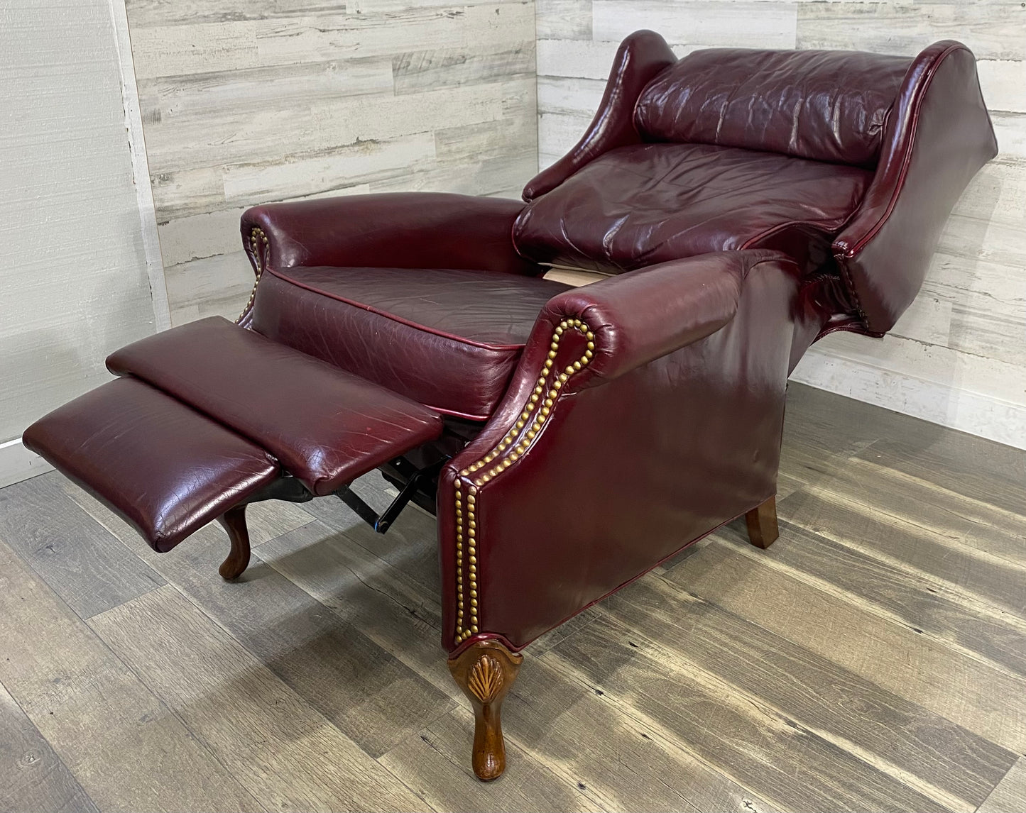 Maroon Leather Flexsteel Recliner