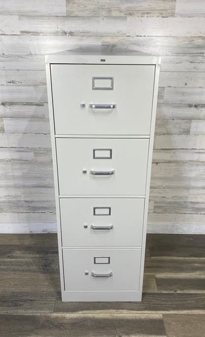 White Metal Hon 4 Drawer File Cabinet