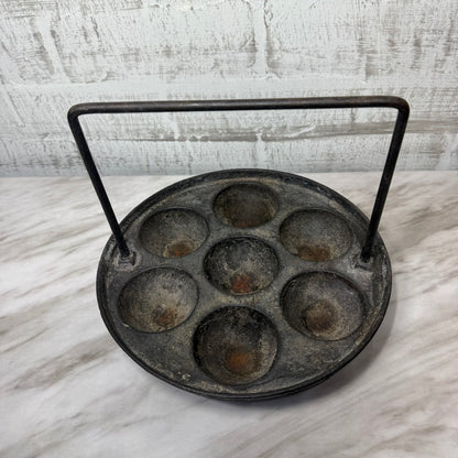 Aebleskiver pan, angled view