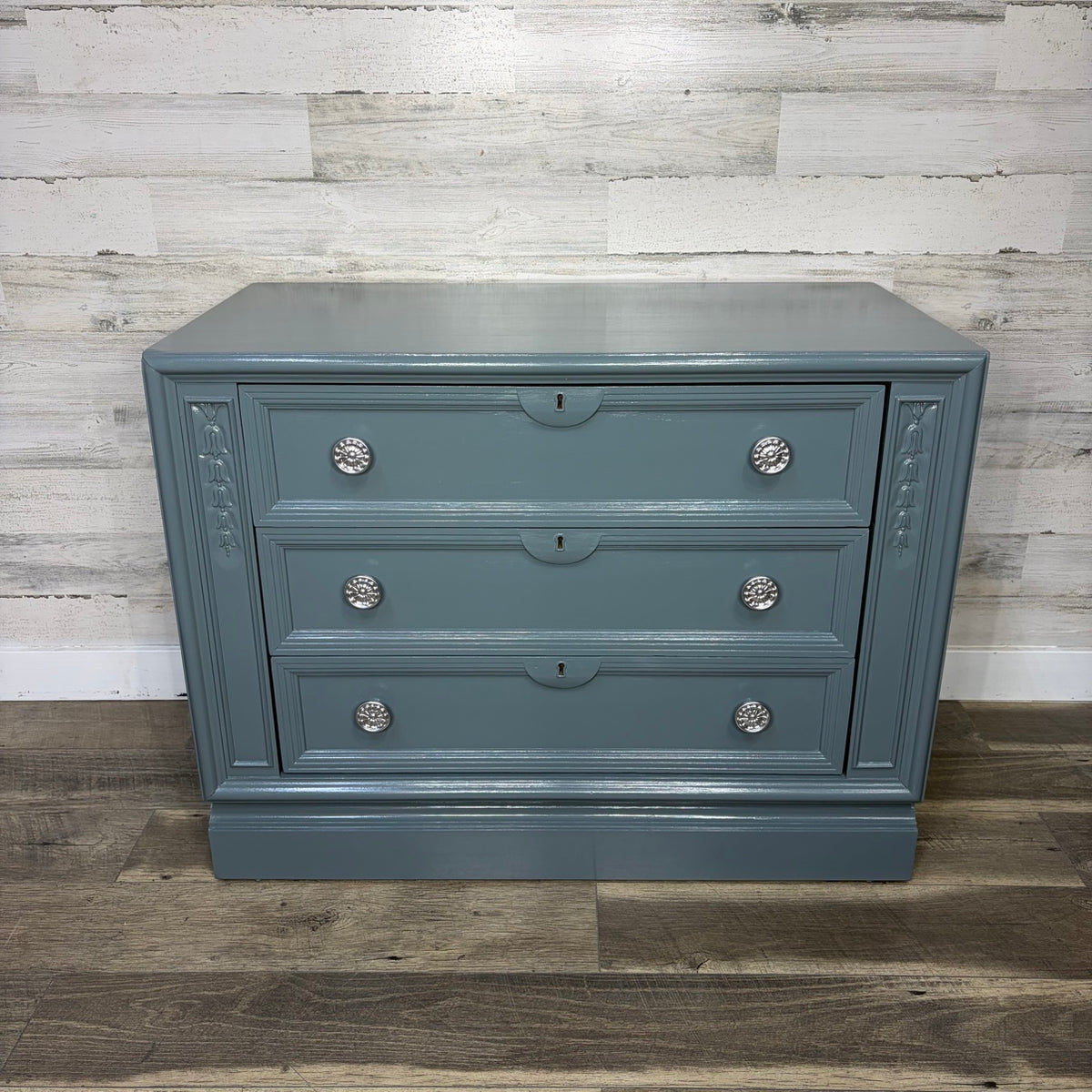 Drexel nightstand, angled front view