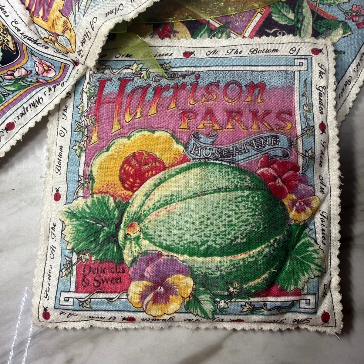 Harrison Parks muskmelon print pot holder