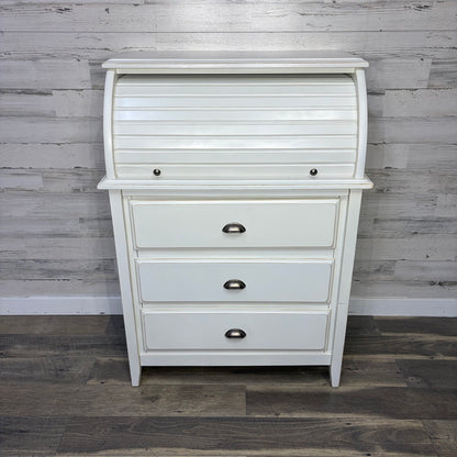 Refinished white roll top desk — photo 2