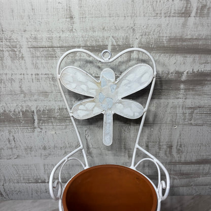 Dragonfly Metal Chair Style Plant Stand