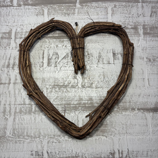 Rustic Grapevine Heart Wreath