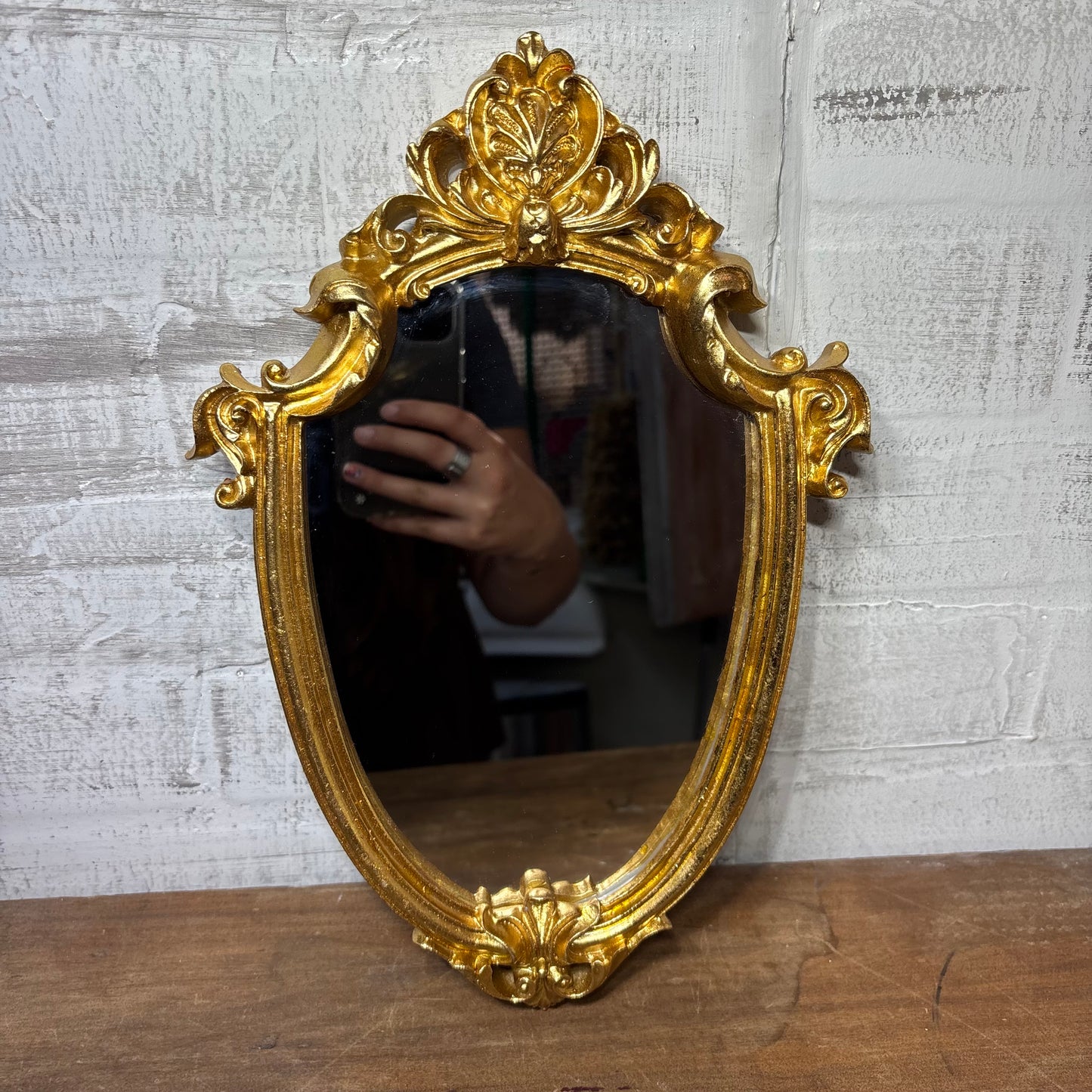 Decorative Gold Shield Shape Mirror
