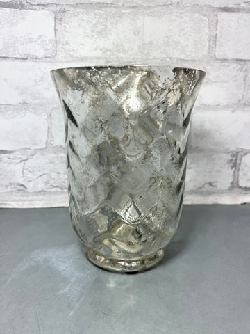 Frosted Mercury Glass Vase