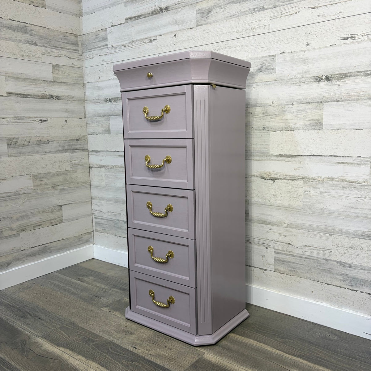 Refinished jewelry cabinet lavender — photo 3