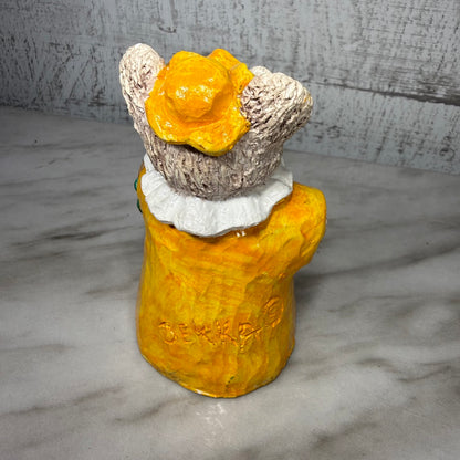 Bekka bear figurine, back with stamp