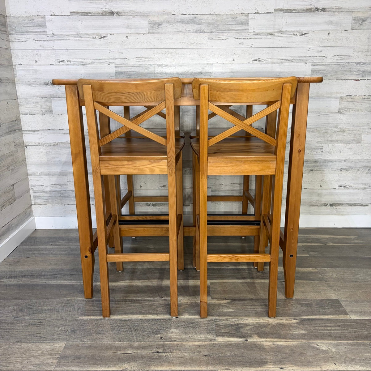 IKEA INGOLF bar table and 4 chairs set
