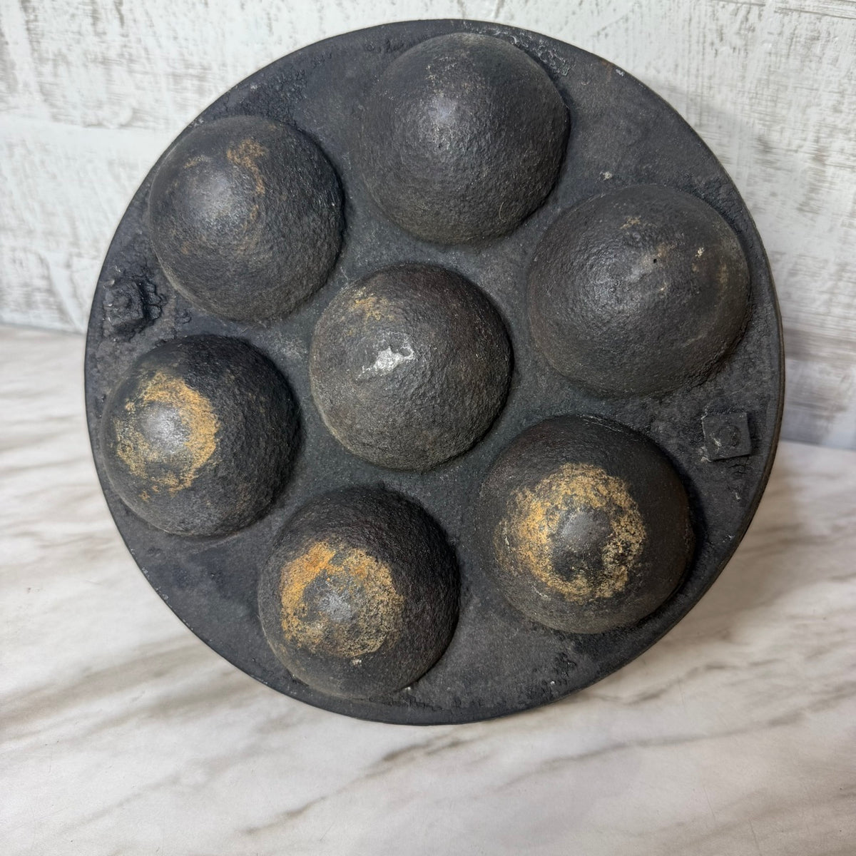 Bottom of the aebleskiver pan
