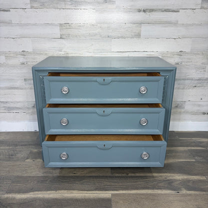 Drexel nightstand with drawers open