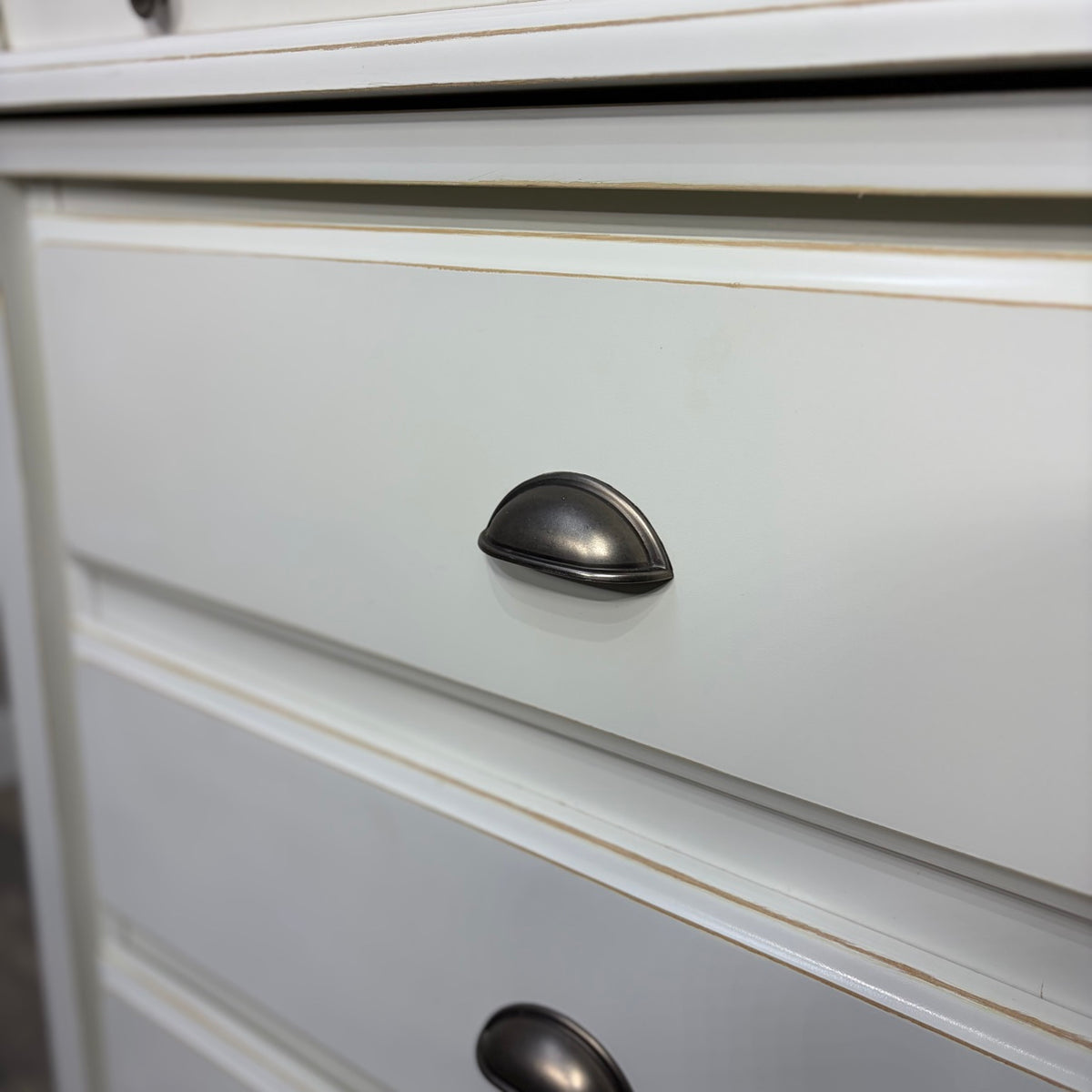 Refinished white roll top desk — photo 3