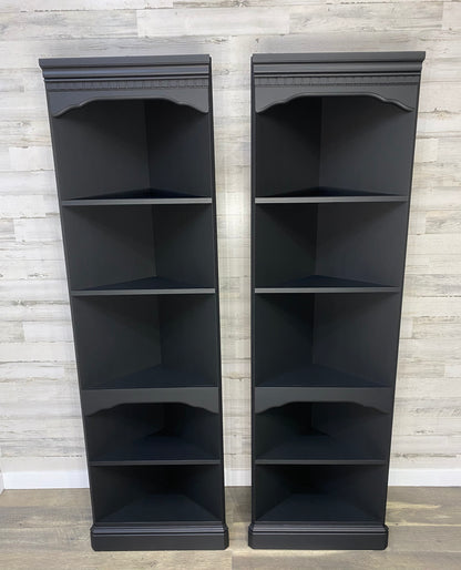Set Of 2 Corner Bookshelves