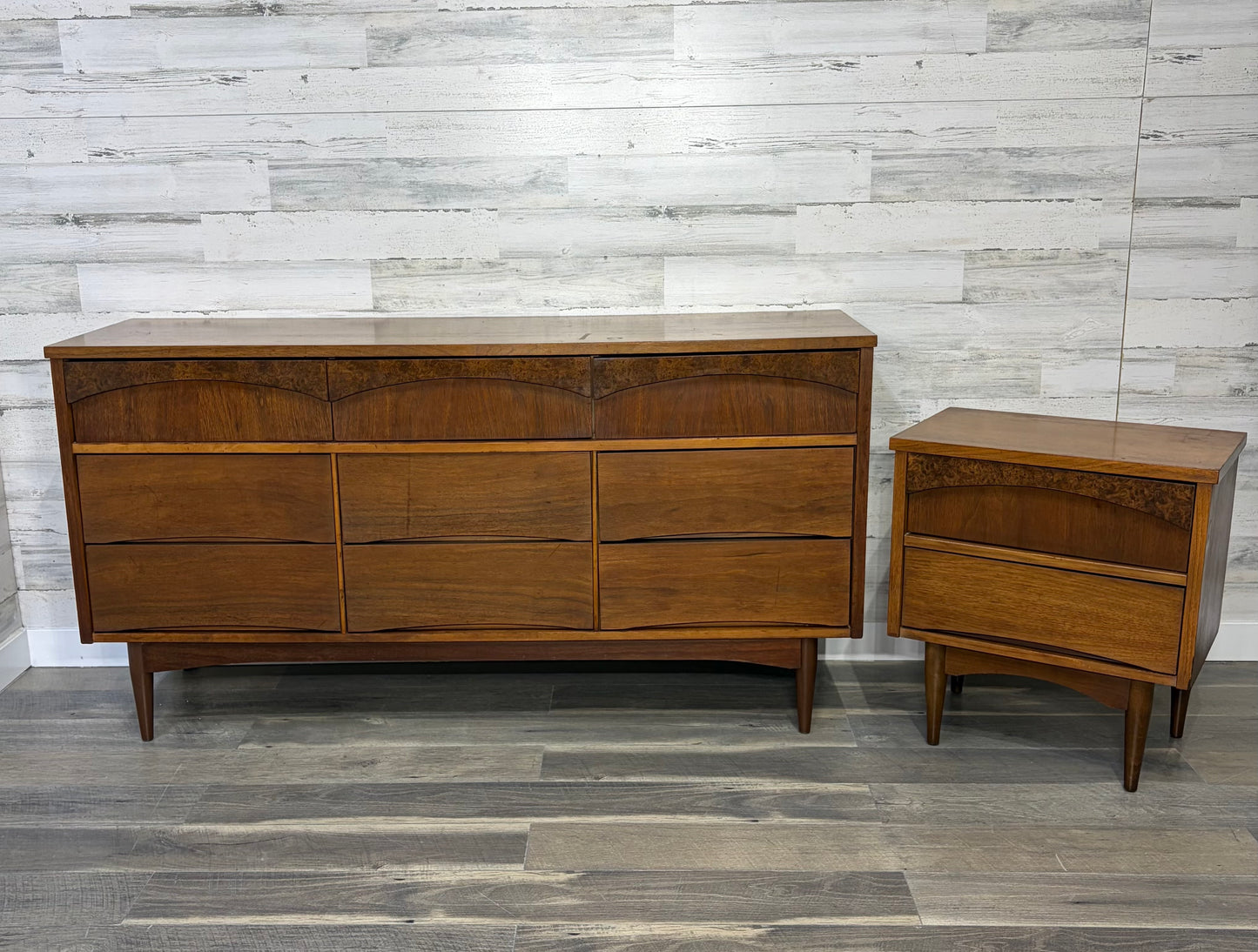 Mid Century Dresser & Nightstand Set