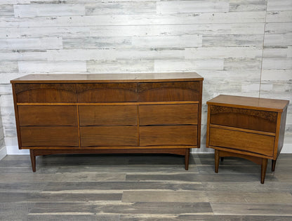 Mid Century Dresser & Nightstand Set