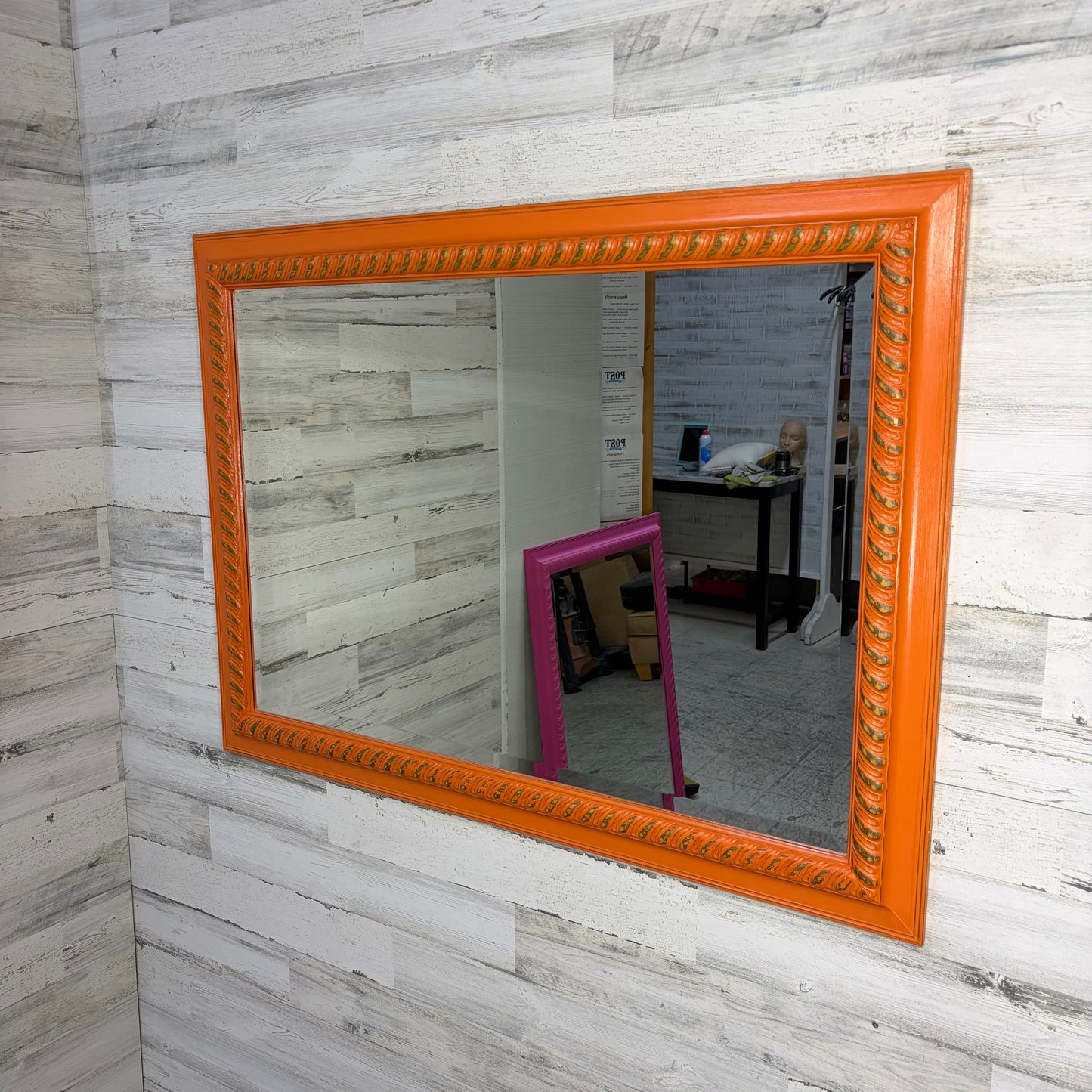 Large Orange Mirror