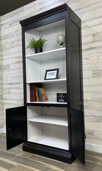 Black Bookshelf Cabinet