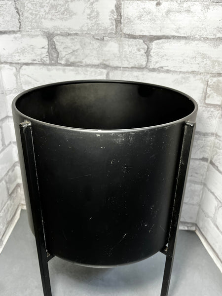 Large Black Metal Planter